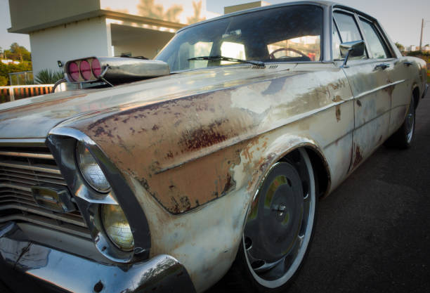 istock Old car, retro vintage painting 1343624845