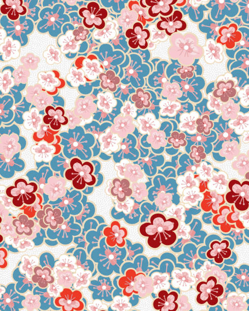 istock Plum Blossoms - Traditional Japanese Flower Motif 1343626293