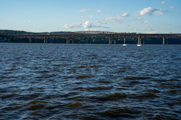 Newburgh-Beacon Bridge across the Hudson River stock photo