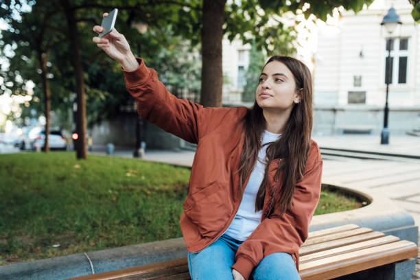 istock Girl taking a selfie 1343632116