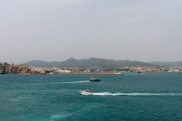 Port of Ibiza. Balearics. Spain. Europe. July 12, 2021 Port of Ibiza. Balearics. Spain. Europe. July 12, 2021 balearics stock pictures, royalty-free photos & images