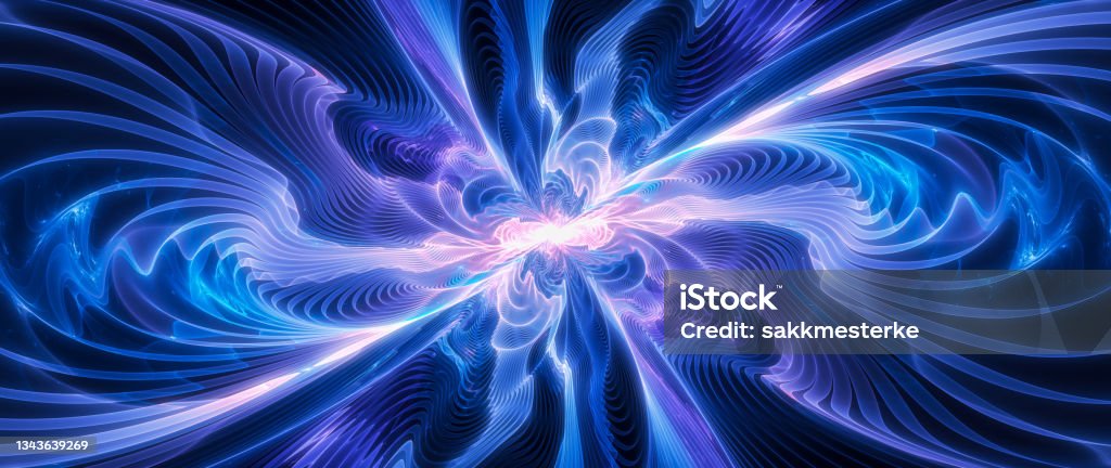Space Multidimensional Object Colorful Glowing Multidimensional Object In Space Stock Photo ...