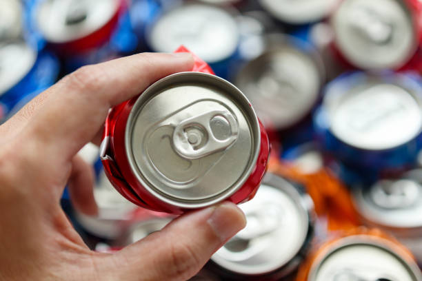 istock recycle aluminum metal crushed can waste background 1343650821
