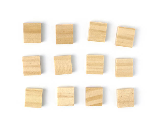 scraped wood tile in a square shape. Blank, enter a letter