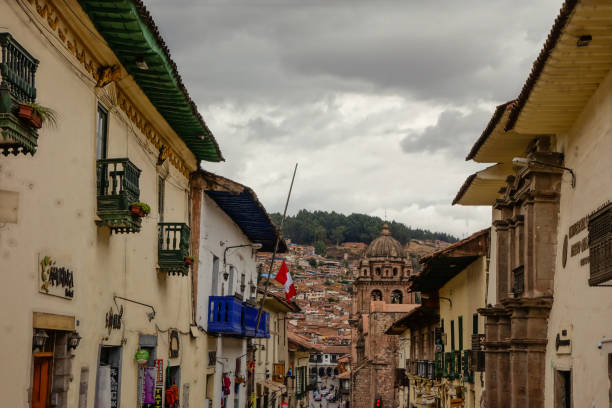 istock cityscape of Cusco, Peru. streetview. ancient architecture and urban scape 1343656344