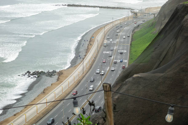 istock Lima, Peru: Miraflores district coastline, cliffs and seascape 1343656380