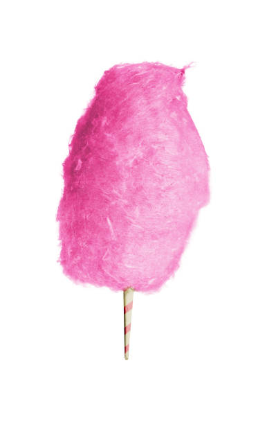 istock Cotton candy, pink, isolated on white background. 1343665308