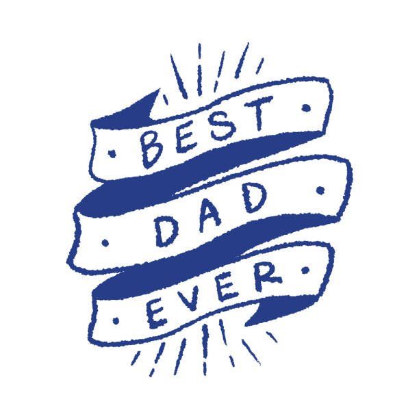 Vector Best Dad Illustration on White Background Vector Best Dad Illustration on White Background best dad ever stock illustrations