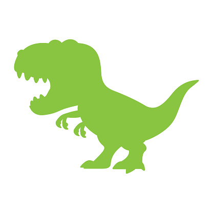 Ilustración de Silueta Trex Verde Vectorial En El Backround Blanco y más  Vectores Libres de Derechos de Dinosaurio - iStock