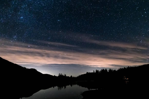 istock Night Sky Over Fairy Lake 1343672799