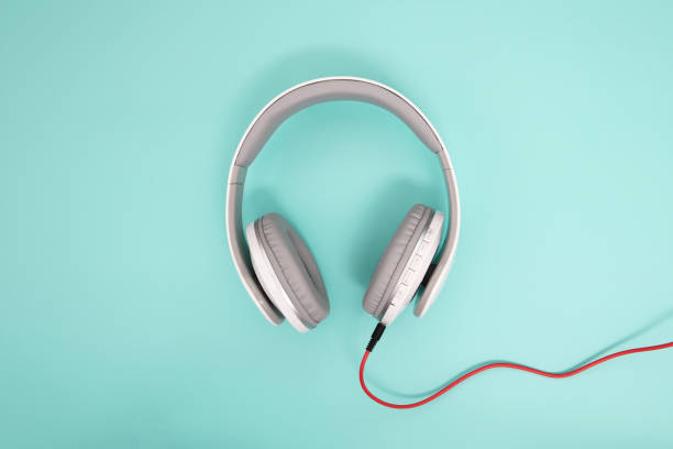 istock close up headphone on a light blue background , relaxing with music concept 1343672842