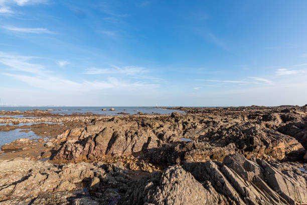 istock Yellow reef and sea under the blue sky 1343685656
