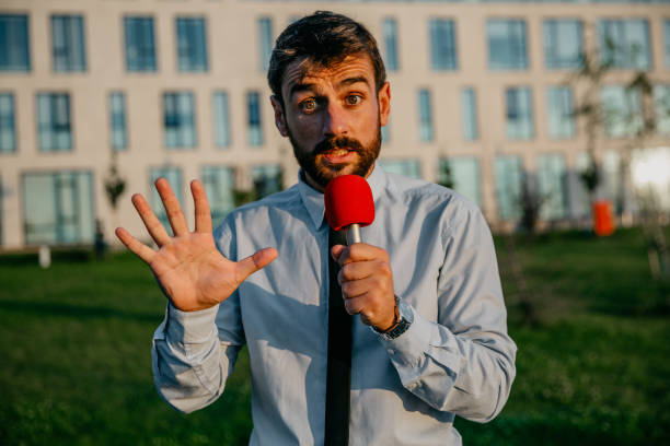 istock TV reporter presenting the news 1343686438