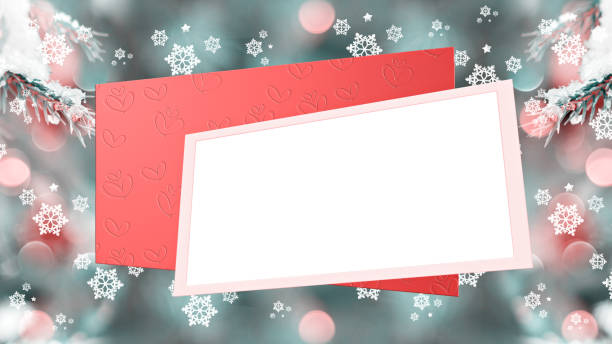istock New Year greeting card with white paper in an empty text frame 1343689459
