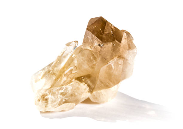 istock Smoky quartz gemstone on a white background 1343692917