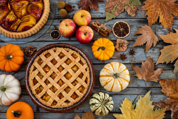 istock Top view of an autumn pie. 1343699017
