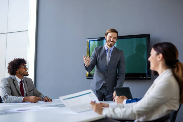 istock Business team working together on meeting, analyzing financial documents in office 1343714648