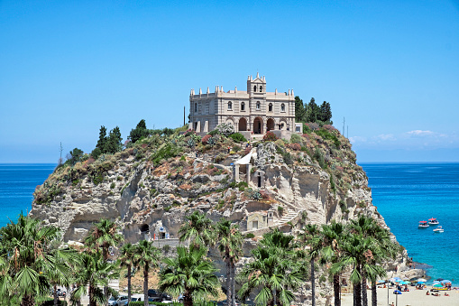 View of the church Santuario di Santa Maria dell'Isola di Tropea.