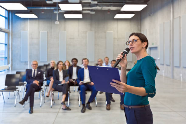 istock Business conference in the convention center 1343771302