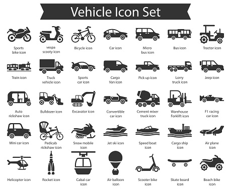 Vehicle icon set