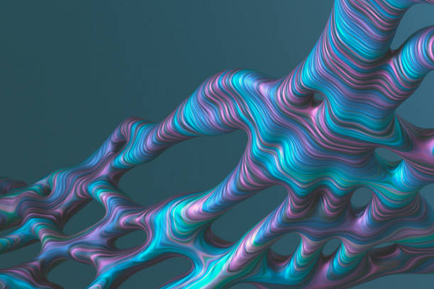 istock Colorful abstract organic curves 1343778013