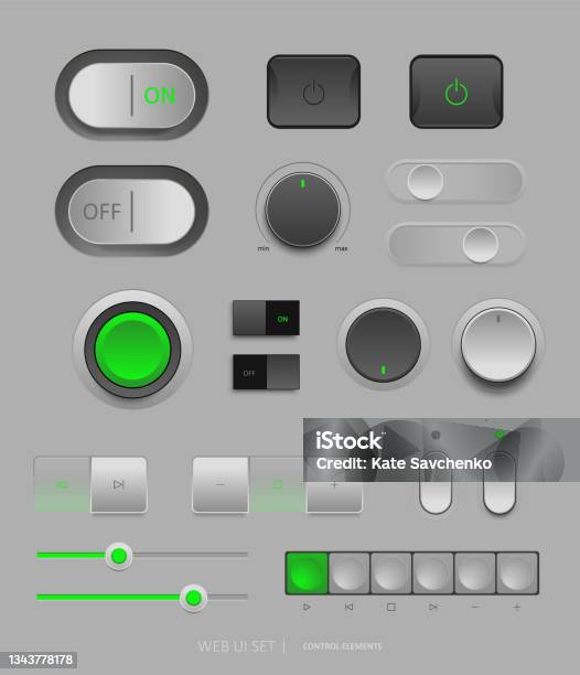 Light Web Ui Elements Design Stock Illustration - Download Image Now ...