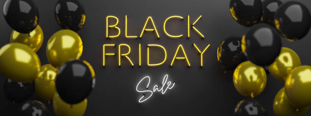 BLACK FRIDAY SALE neon sign with balloons
