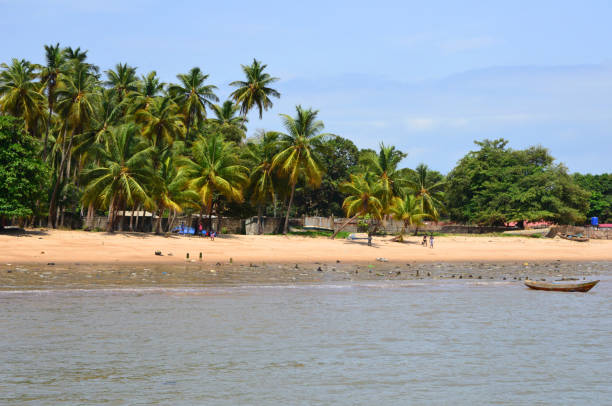 Lungi beach - low tide, Port Loko, Sierra Leone