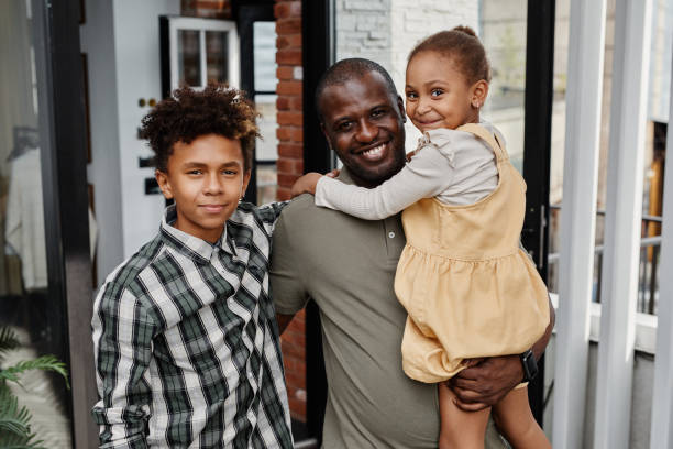 istock Happy Father with Two Kids 1343793449