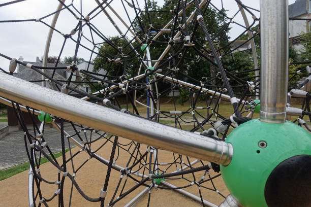istock Children's playground  Climbing game   Rainy day 1343795678