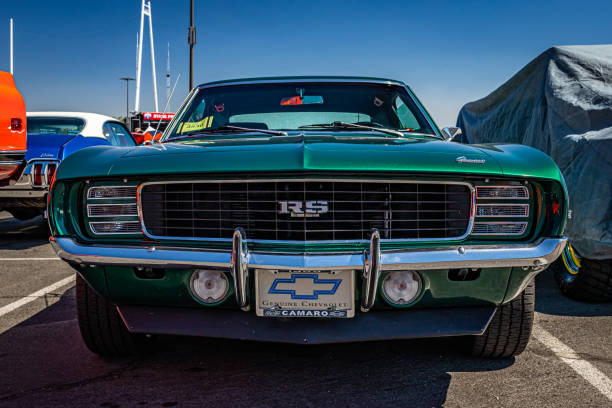 1969 Chevrolet Camaro RS Hardtop Coupe Reno, NV - August 4, 2021: 1969 Chevrolet Camaro RS Hardtop Coupe at a local car show. 1969 stock pictures, royalty-free photos & images