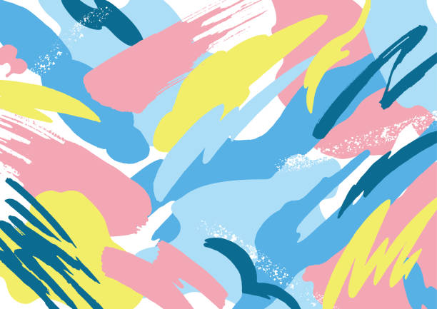 barevné moderní barevné pozadí - škrabopis vzor stock ilustrace