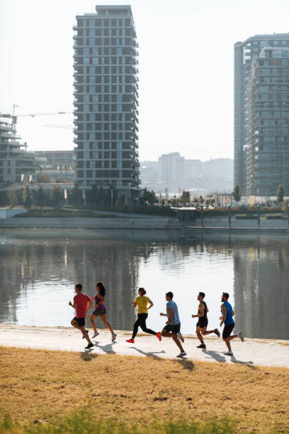 istock Up early for their morning jog 1343808714