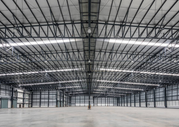 Large modern warehouse stock photo