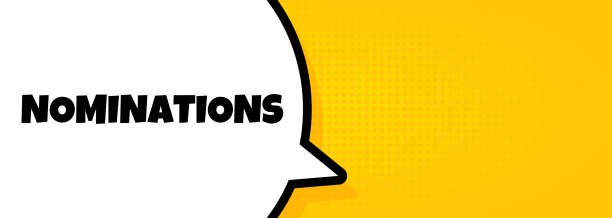 Nominations. Speech bubble banner with Nominations text. Loudspeaker. For business, marketing and advertising. Vector on isolated background. EPS 10 Nominations. Speech bubble banner with Nominations text. Loudspeaker. For business, marketing and advertising. Vector on isolated background. EPS 10. presentation speech backgrounds stock illustrations