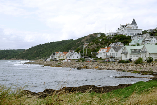 Molle, Sweden - August 19, 2021: A look at the coastal town of Molle on Sweden's west coast.