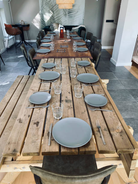 istock Set table for a big family 1343815078