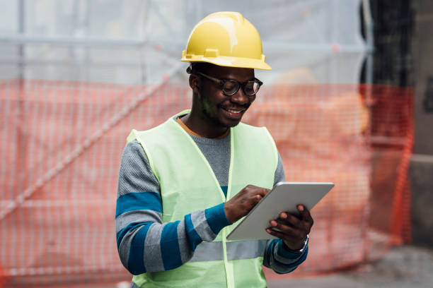 istock Portrait of an engineer on the construction site 1343827563