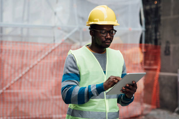 istock Portrait of an engineer on his workplace 1343827589