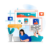 content-manager-konzept-im-modernen-flat