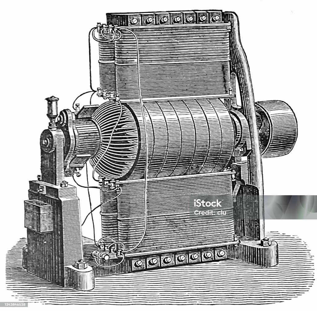 Electrical Machine Figure Electricity Machine By Siemens Stock Illustration - Download Image Now ...