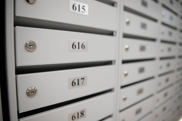 istock metal mailboxes in an apartment building 1343851098