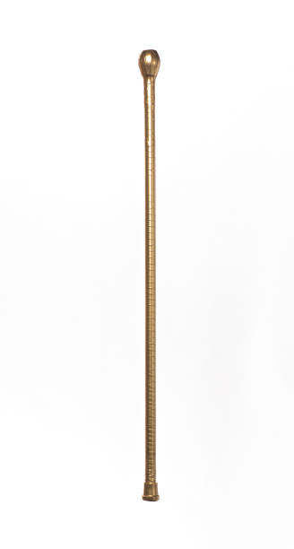 istock golden elegant walking stick isolated on white background 1343851406