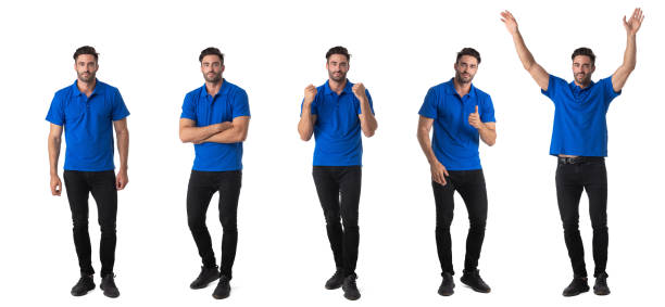 istock Young man portraits on white 1343854386
