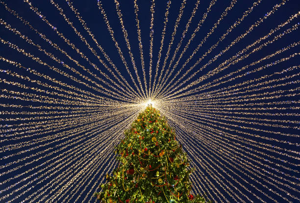istock Decorated Christmas tree on city square. Moscow, Russia 1343854445