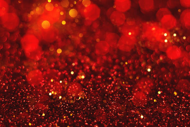 istock Red and golden glitter bokeh background 1343856814