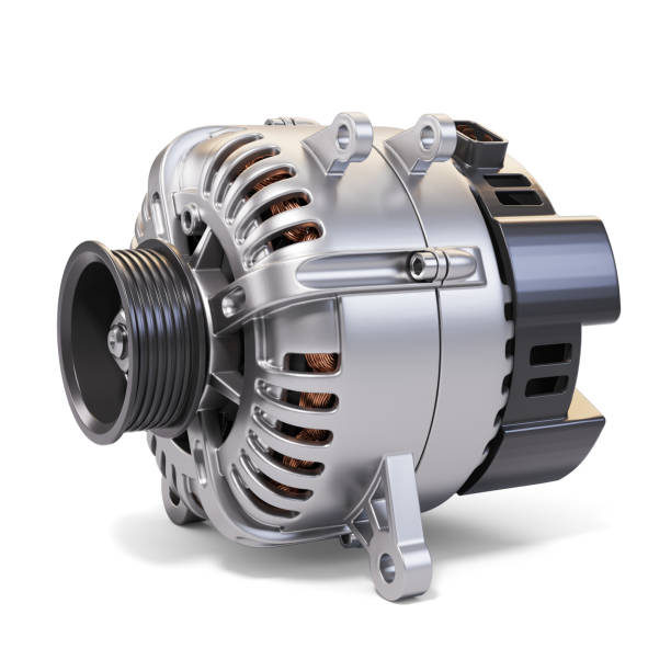 Car alternator isolated on white background 3D Car alternator isolated on white background 3D render alternator parts stock pictures, royalty-free photos & images