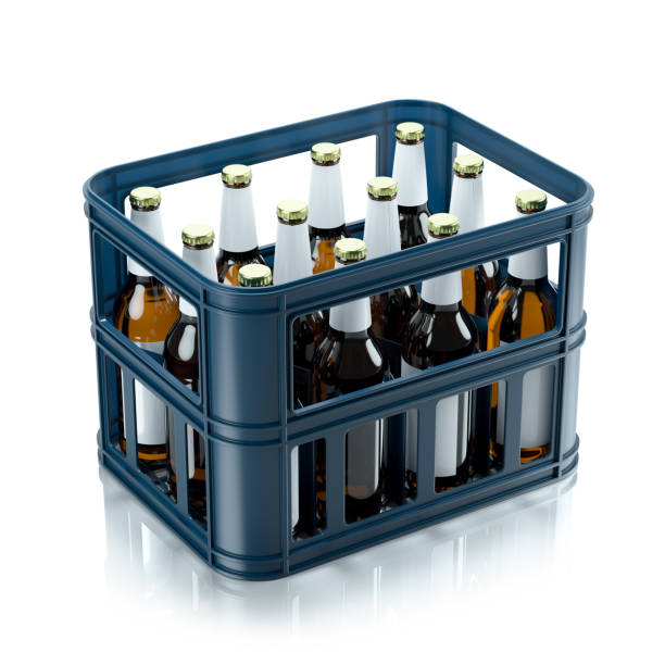 istock Beer transport bo%x isolated on white background 3D 1343860947
