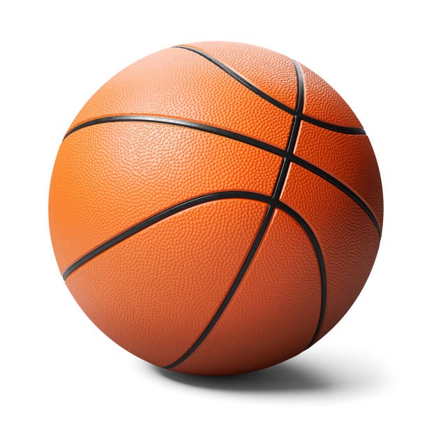 istock Basketball ball isolated on white background 1343860949