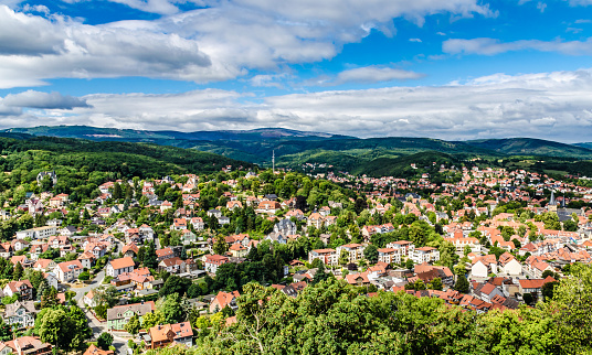 Panorama of Wernigerode in the Harz Mountains